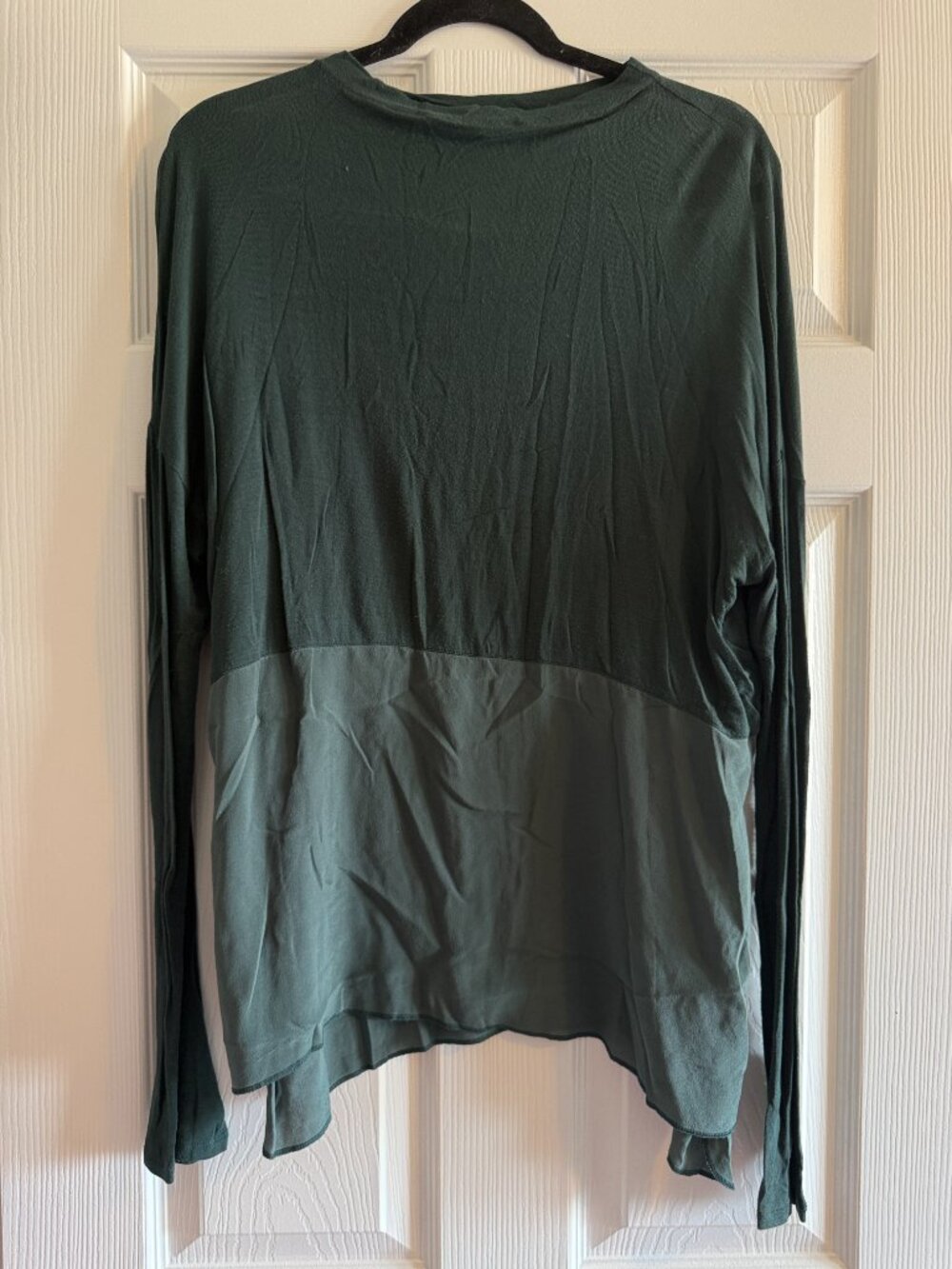 Aritzia Wilfred Silk-Panel Long Sleeve Top – Size Medium
